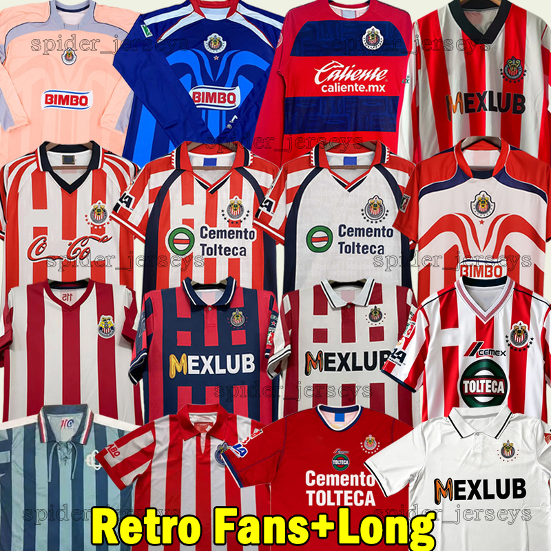 3XL 1986 87 ChiVas ReGal Retro soccer jerseys 1991 93 95 97 99 L.GARCIA Guadalajara 2020-21 115th year Long sleeve Football Shirts 2002 03 Home Away 2006 2010 18 Men jersey