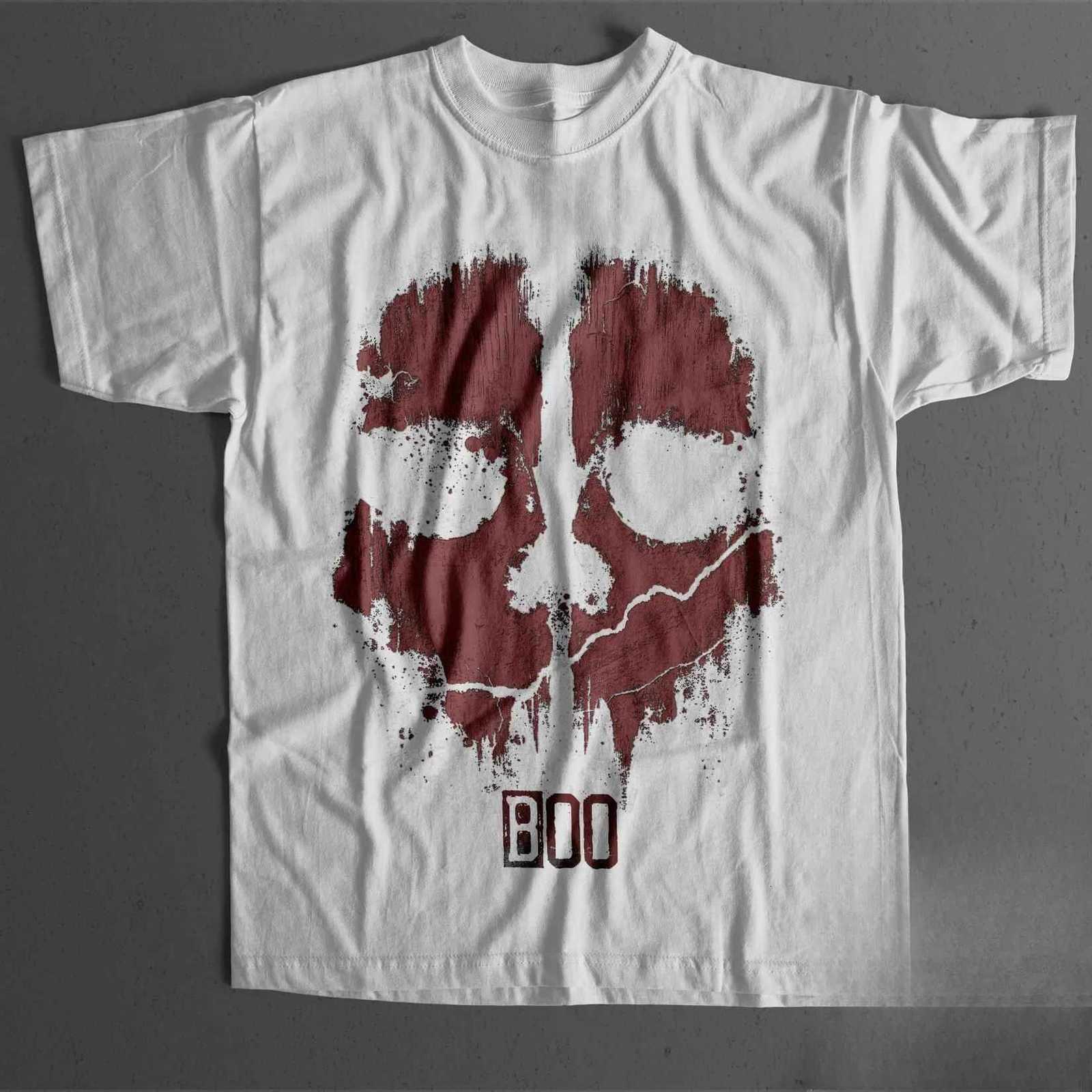 Call of Duty Ghosts Skull Pattern Embroidered T-Shirt for Casual Sports StreetwearT260504 - view 3