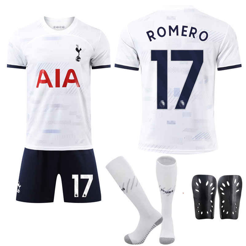 Bestseller 2324 Tottenham Home Football Jersey Set, Fan Edition, With Numbers 7 Son Heung-Min, 9 Richarlison, And 17 Romero Ddmysat