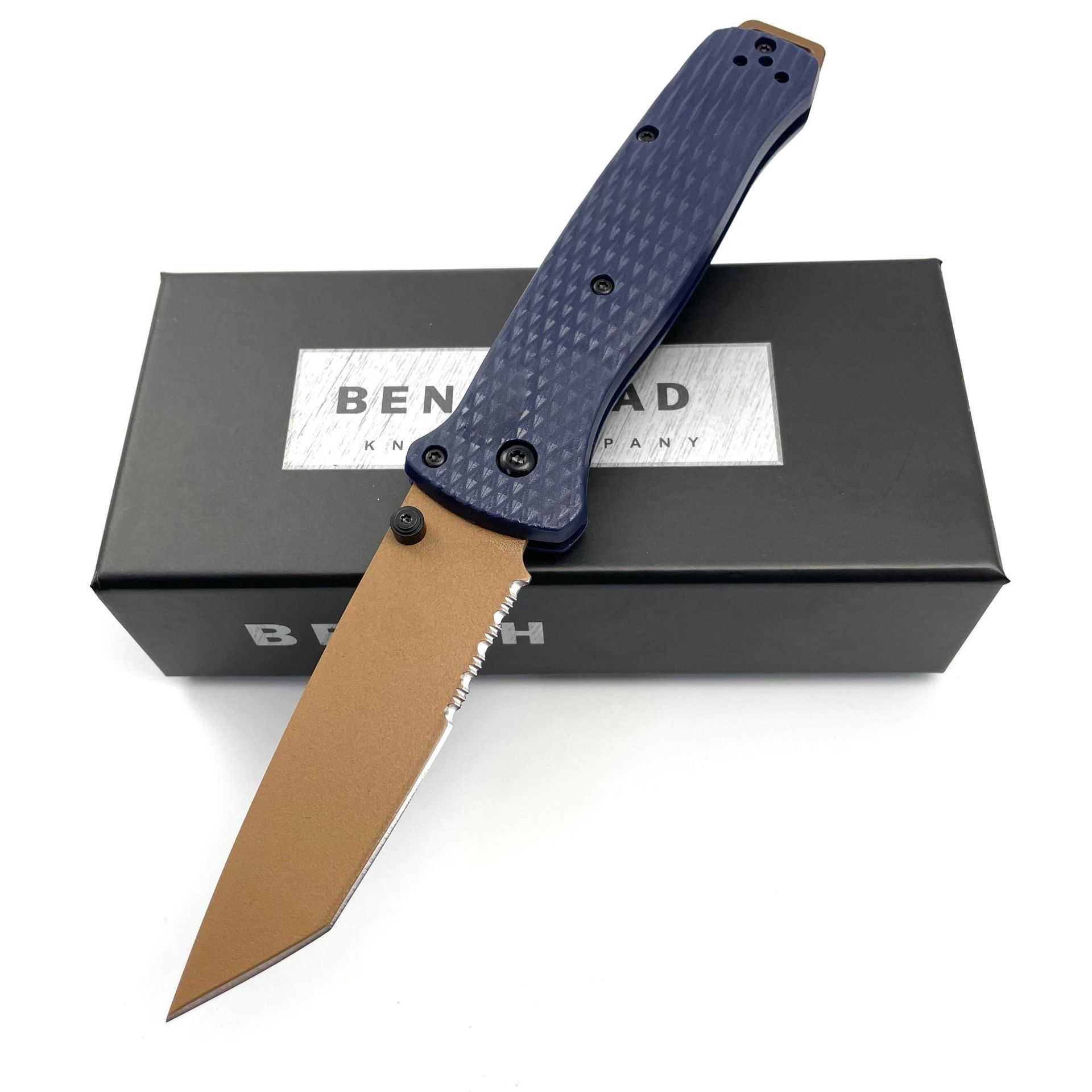 BM537 Bailout BM Knife Self Defense Pocket Knives Outdoor EDC Survival Flipper Folding Knife Camping Hunting Tool Nylon Handle