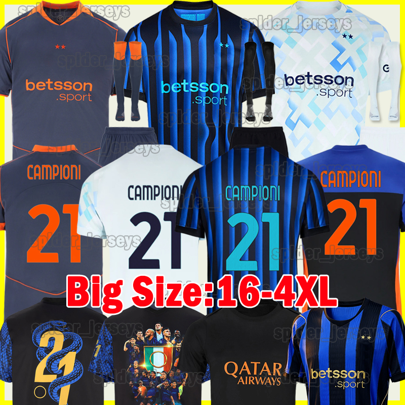 XXXL 4XL 25 26 27 CAMPIONI LAUTARO Soccer Jerseys Inter 2025 2026 THURAM BONNY BASTONI DUMFRIES BARELLA MILANJersey Football Shirts Goalkeeper SOMMER Men Kids Kits