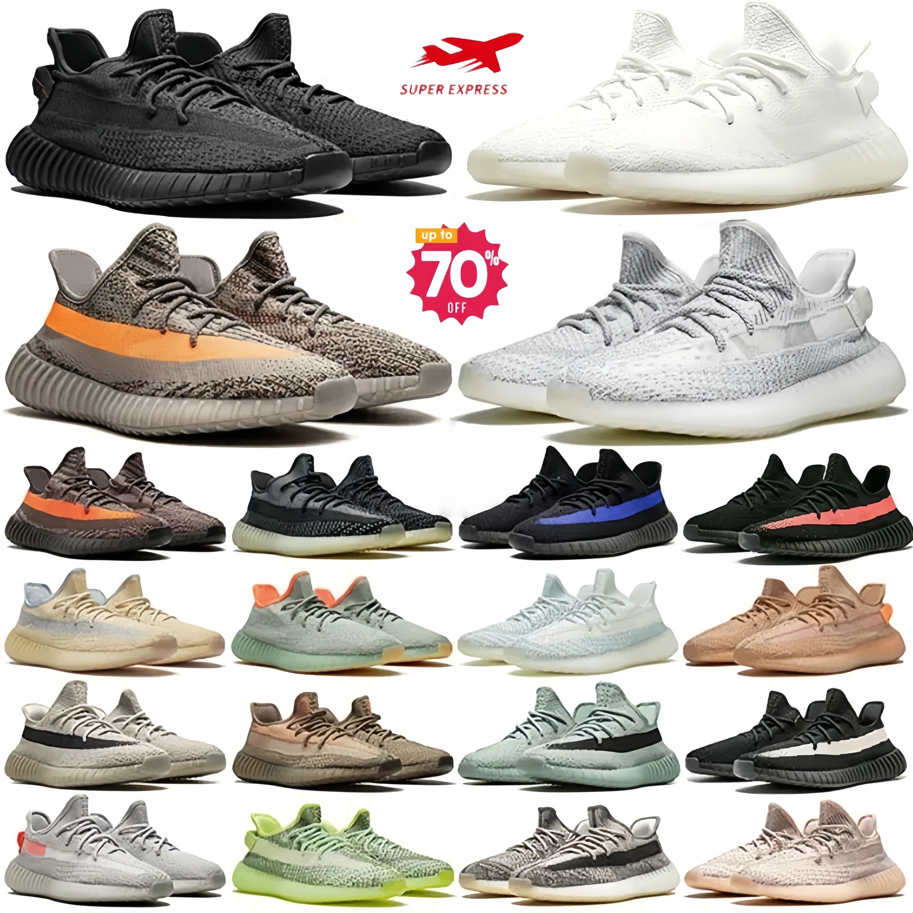 Designer 350 350s Running shoes Casual Shoes for men womens sneakers outdoor Blue Calcite Azure Reflective Triple Black Pepper Onyx Hylte Glow Casual Trainers