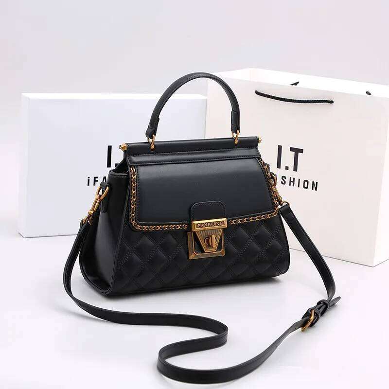 Women S Handbag New Autumn Winter High End Feeling Light Luxury Diamond Grid Small Square Bag Shoulder And Crossbody SENYY
