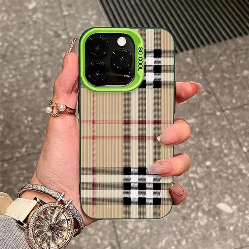 Light Luxury Plaid Designer Phone Case Suitable For IPhone 17ProMax 16Pro 15 14Plus 13 X Shockproof Classic Full Coverage Phone Cover - view 6