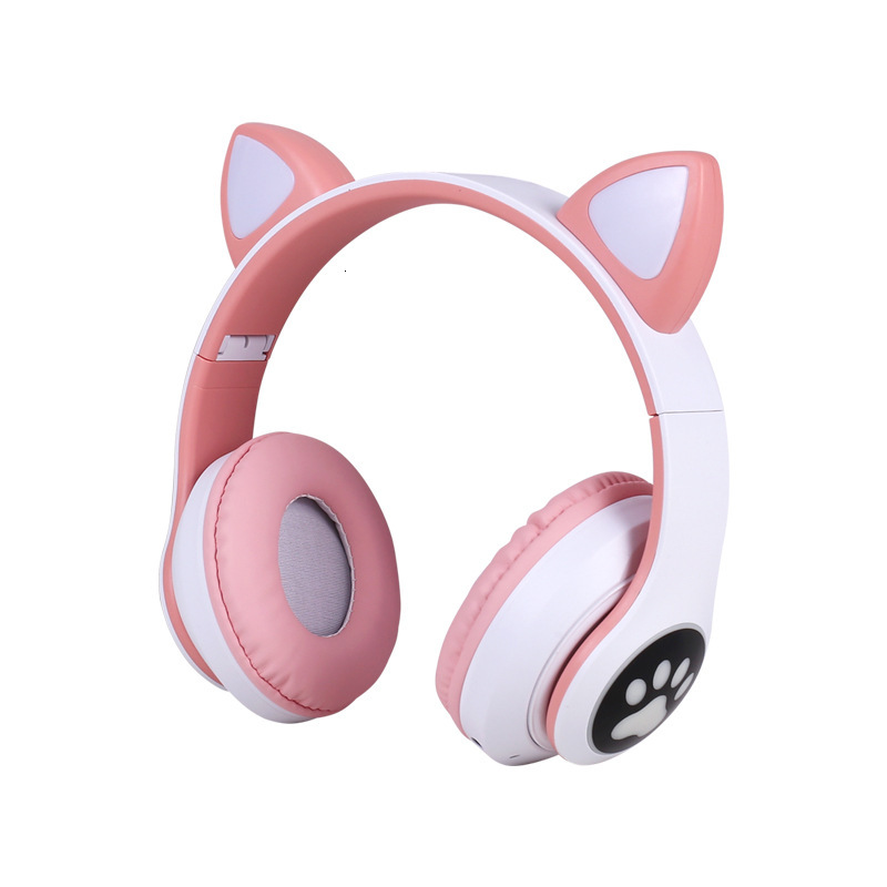 E-sports Headset Bluetooth Headset Cat-shaped Design - High Volume With Deep Bass Sound - Flashing Lights - Wireless Sports Card-type Insertable Headp