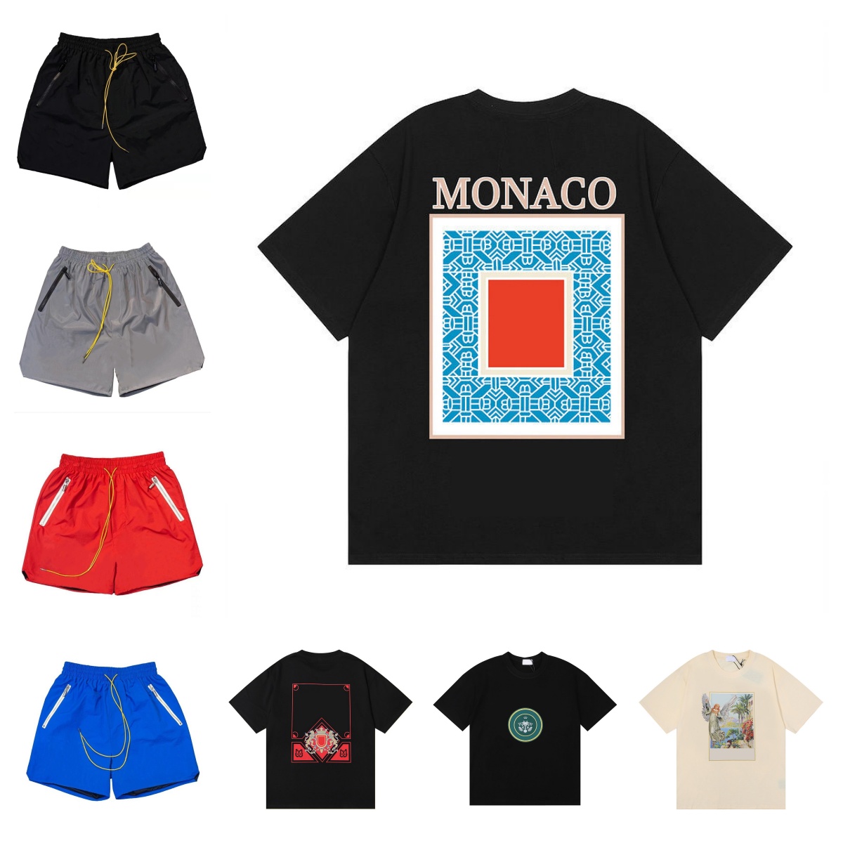 Shorts and T shirts Men Designer Tracksuit Set 2 Piece Quick Dry Lightweight Trendy Fashion Summer Casual Vacation Outfits