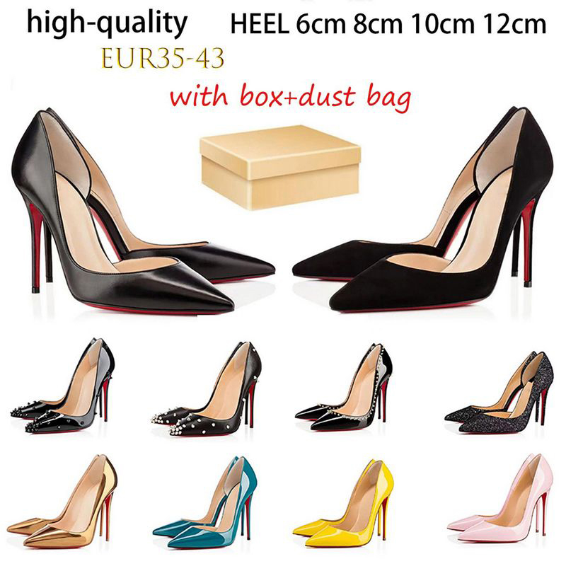 Designer shoe red bottom heels Designer heels Brand Women High Heels Shoe Red Peep Toes Sandal Luxury Red Shiny Bottomshoes 6cm 8cm 10cm 12cm size 35-43 yuqsi shoe store