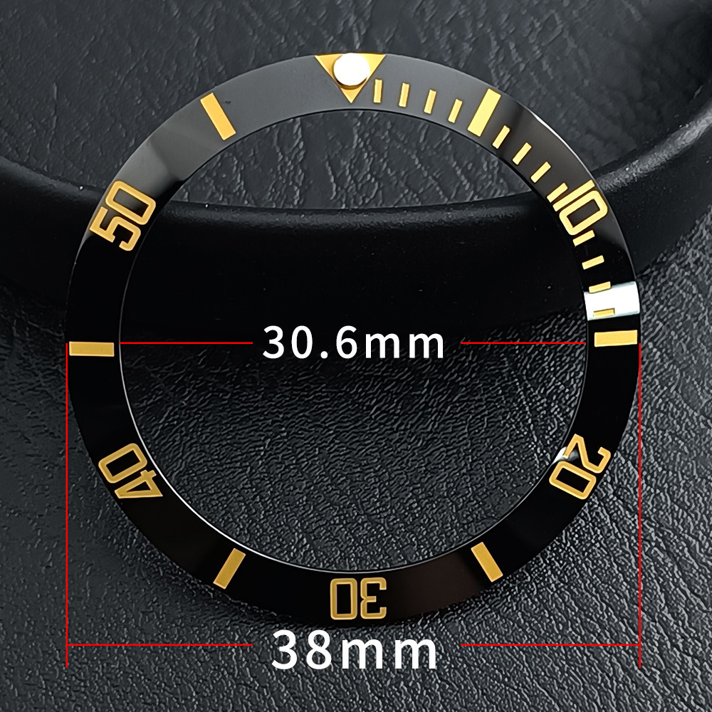 Watch Accessories Inclined 38Mm*30.6Mm Ceramic Bezel Suitable For 40.5Mm Case Replacement