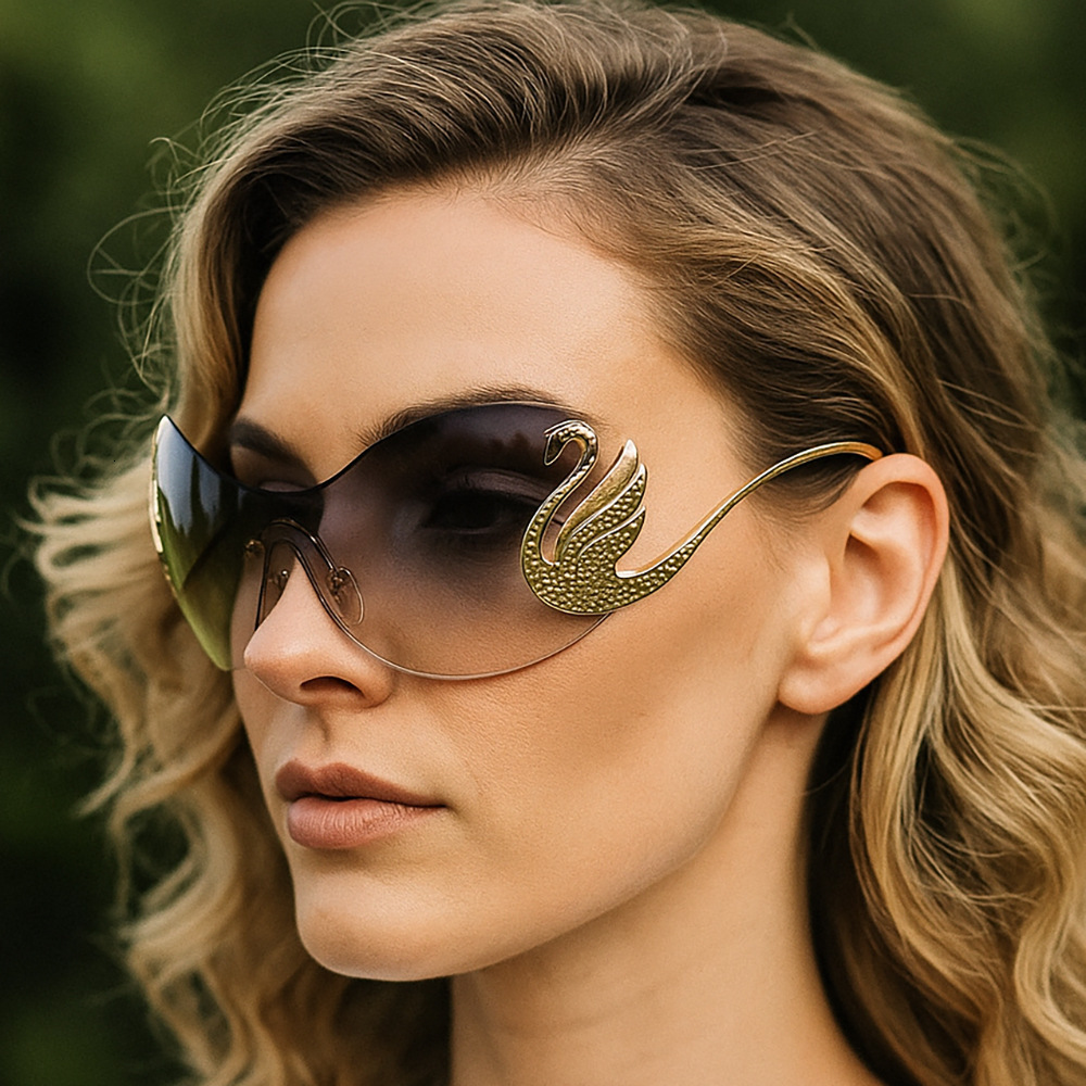Designer Sunglasses New temple metal sunglasses with a stylish integrated design personalized with diamond inlays and UV protection Luxury brand sungl