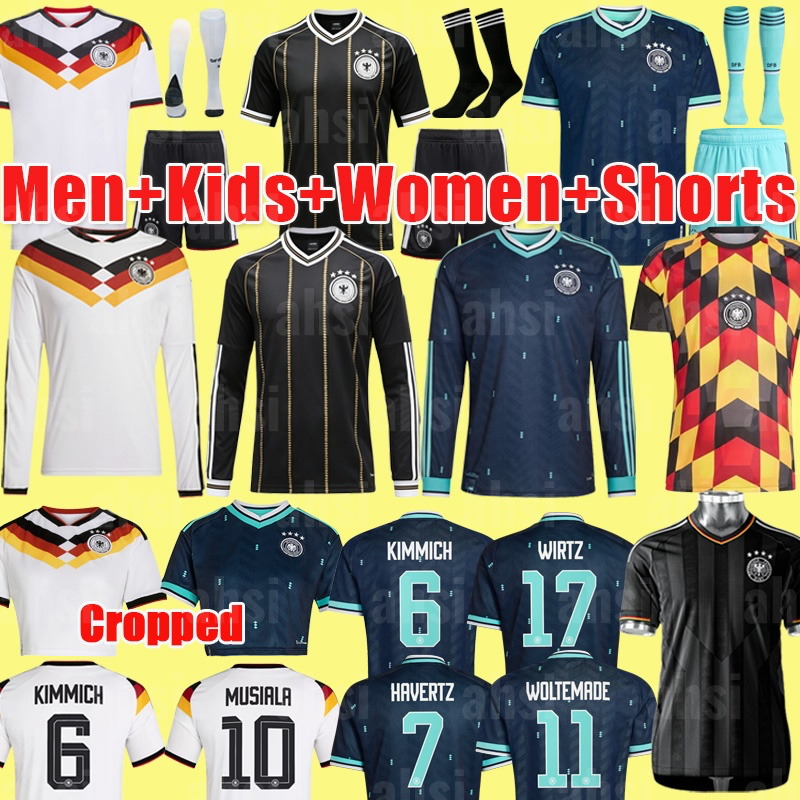 Germany 2026 World Cup 26 soccer jerseys Women cropped football shirts men kids kit set Deutschland HAVERTZ GNABRY Long sleeves goalkeeper training Third black away