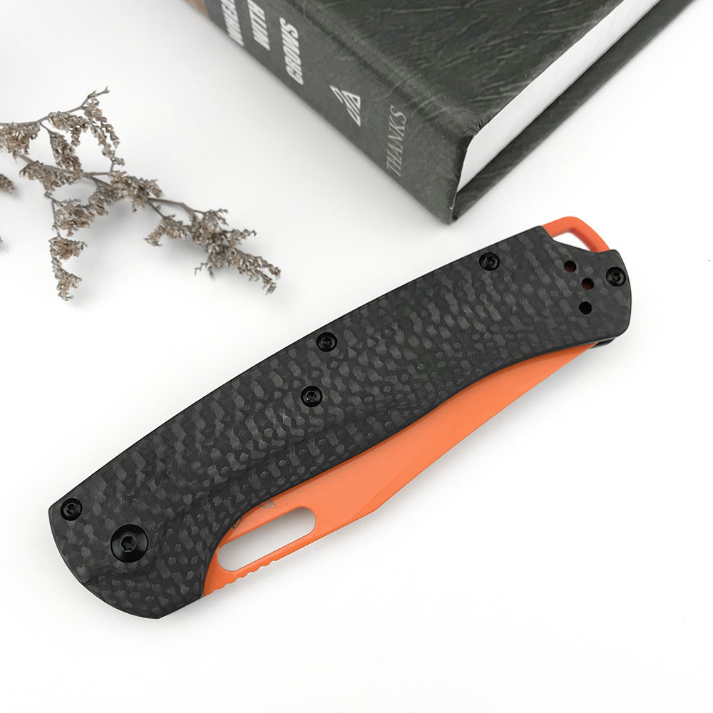 BM 15535 Folding Tactical Self Defense Pocket Knife Carbon Fiber/G10/Nylon Handle Outdoor EDC Flipper Knives Survival Hunt Knife