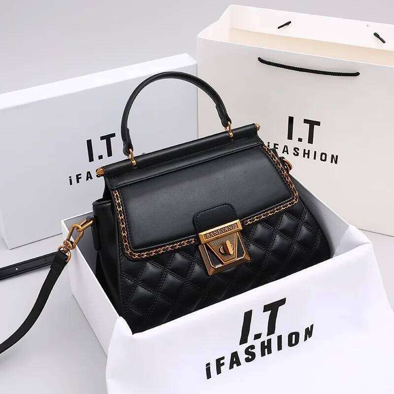 Women S Handbag New Autumn Winter High End Feeling Light Luxury Diamond Grid Small Square Bag Shoulder And Crossbody SENYY
