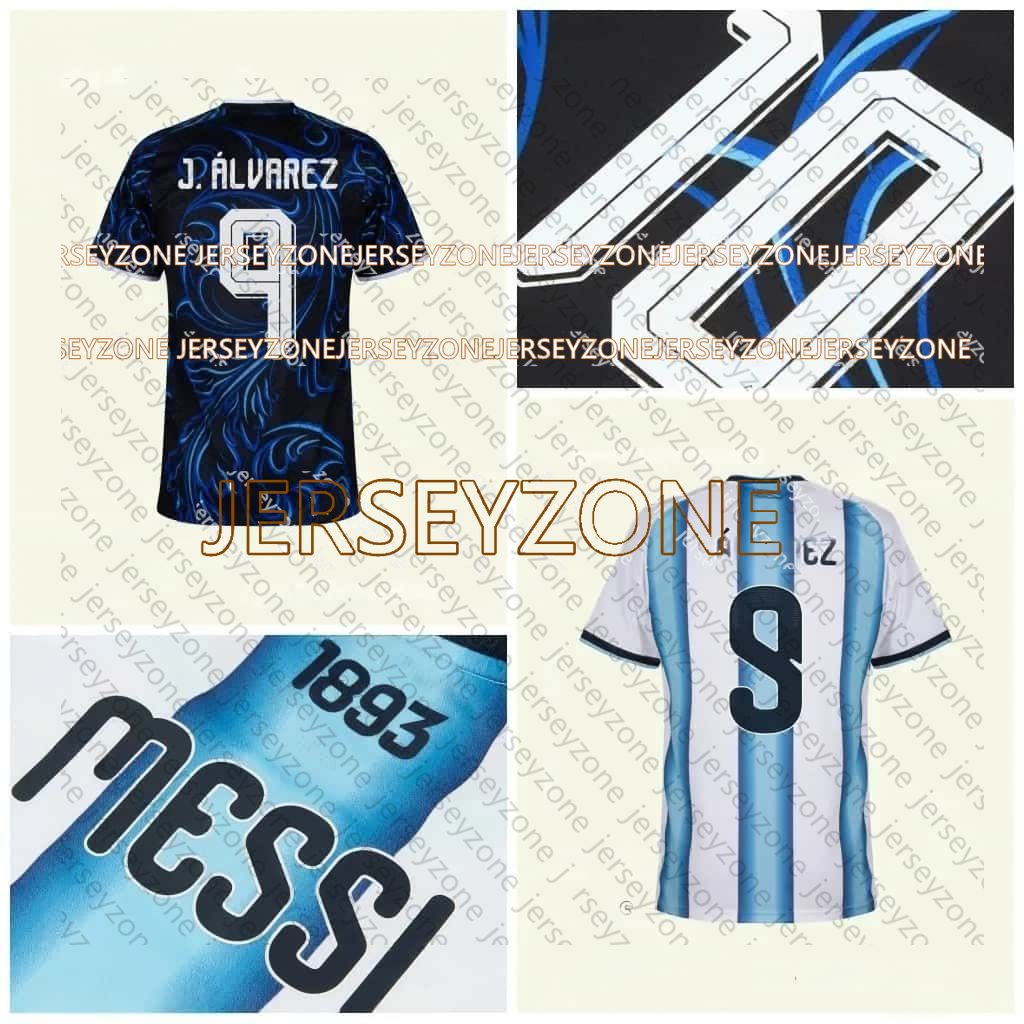 9 Julian Alvarez Argentina 2026 Football Shirt Custom Lionel Maradona Mastantuono E.Fernandez Mac Allister Nico Paz Paredes Romero Molina Senesi Tagli