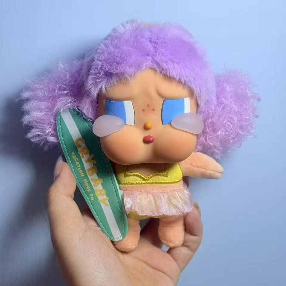 CRYBABY Vacation Mode On Series Vinyl Doll Blind Box Mystery Box Toy Kawaii Ornaments Figurines Home Desktop Model Gift QIAOWANTONG