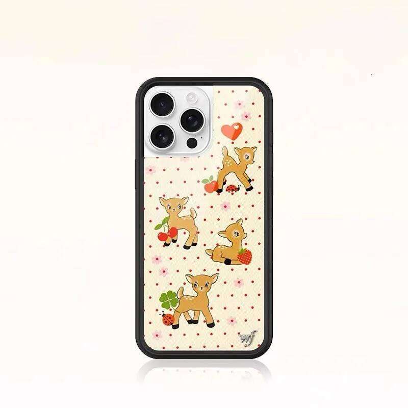 2026New Wildflower Polka dot deer Phone Case for iPhone 17 Max 12 13 14 15 plus 16 Pro Cover 3D WF Strawberry Cases 26H0504