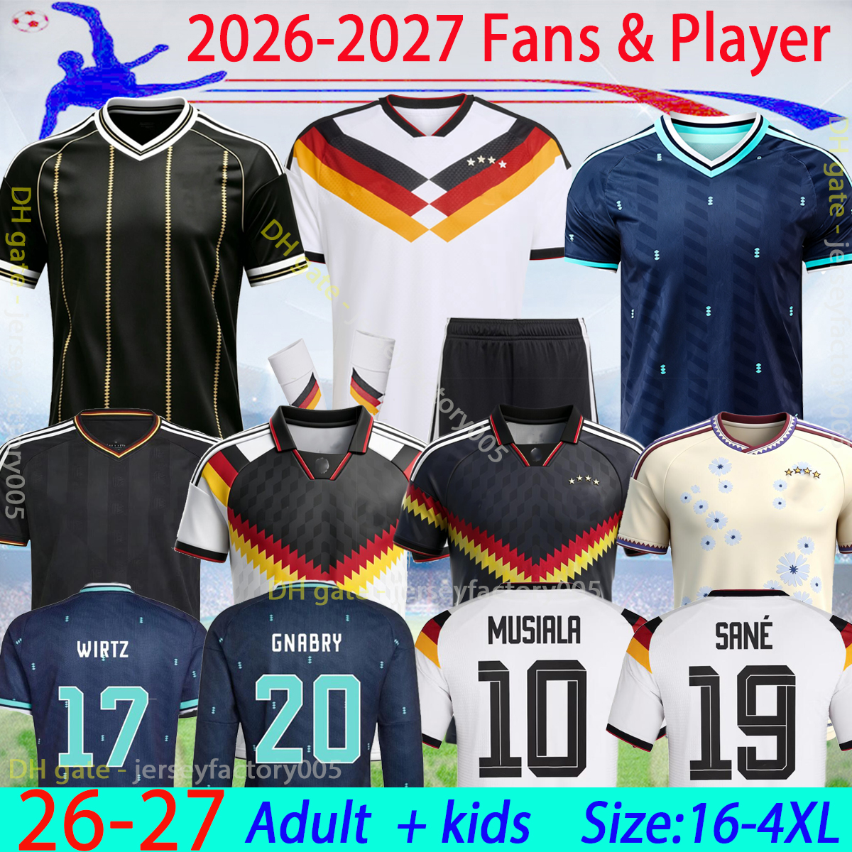 2026 125th Germany 125 Year Anniversary soccer jerseys 26 27 Kit MUSIALA HAVERTZ WIRTZ football shirts men kids sets Limited Edition Whiteout fans player 16-4XL