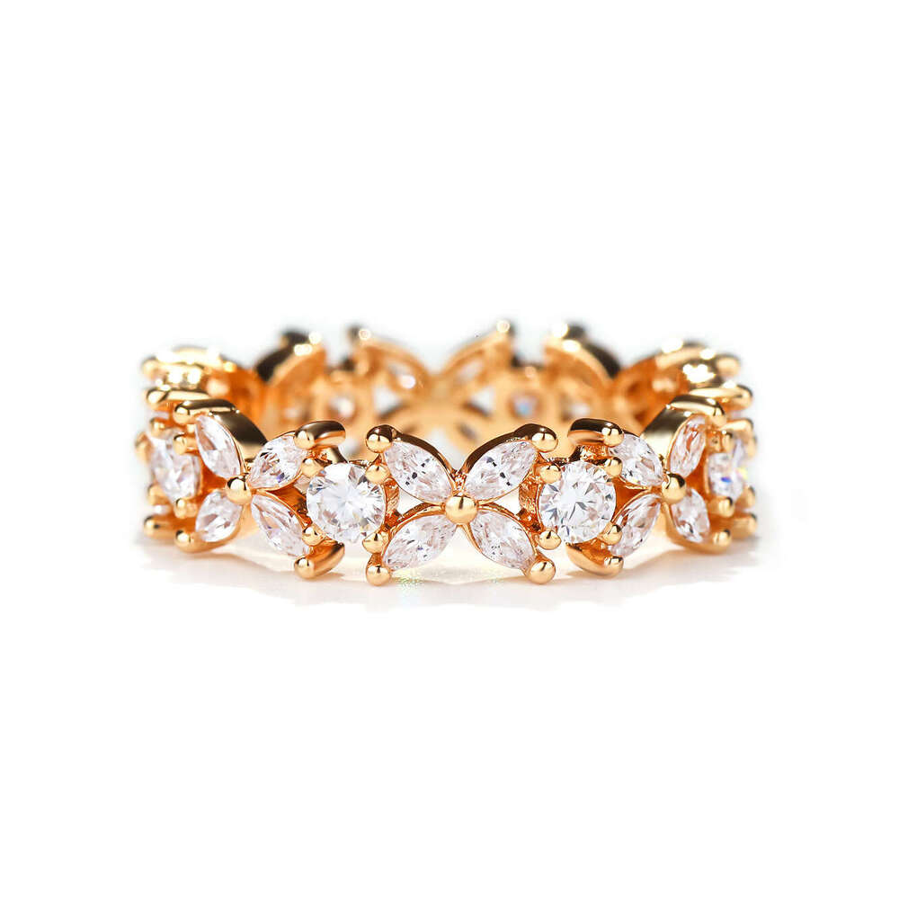Ring Mosang Stone Silver Clover Straw Ring Fashion Exquisite Round Diamond Mosang Diamond Ring Jewerly Designer For Women Designer Ring Luxury Jewelry - view 6