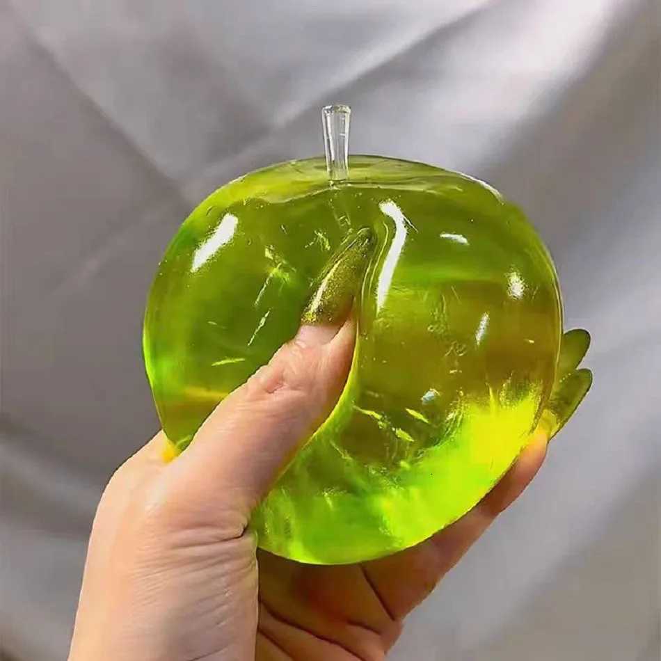 Green Apple Blue Maltose Squishy Toys Anti Stress Sensory Fidgets Toy Soft Simulated Transparent Slow-rebound Decompression ToyT260504