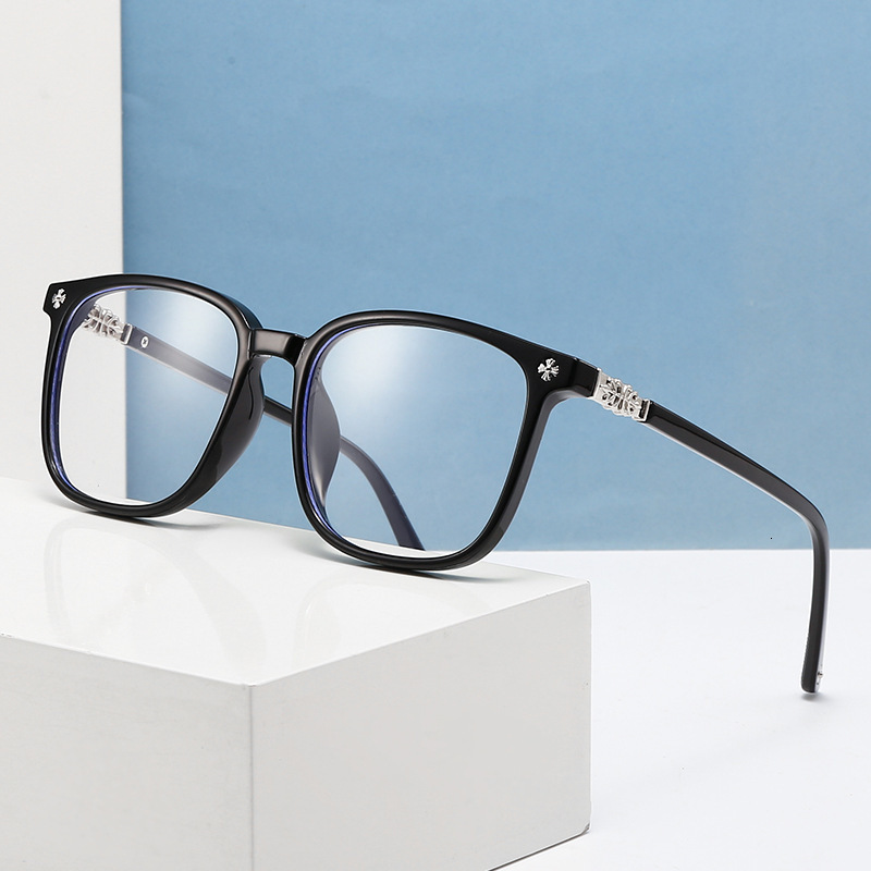 Luxury Brand Designer Unisex Large Frame Anti-Blue Light Glasses Prescription Eyeglasses Frame Photochromic Clear Eyewear Chic Stylish Modern