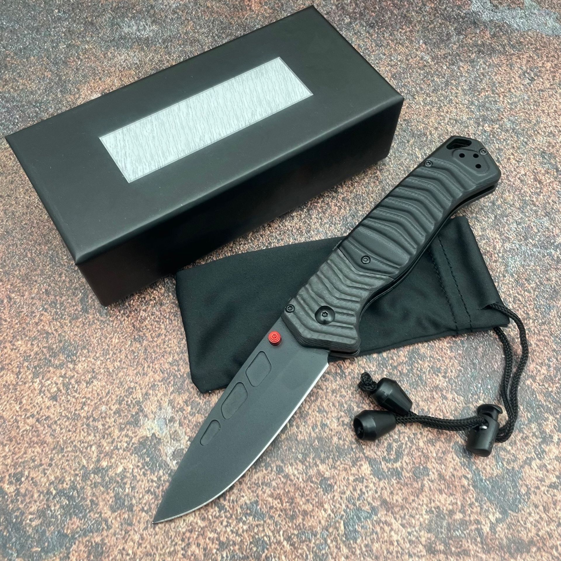 BM 593BK-01 PSK Personal Tactical Pocket Folding Knife D2 Cerakote Blade Milled G10 Handle Camping Hunting EDC Multitool