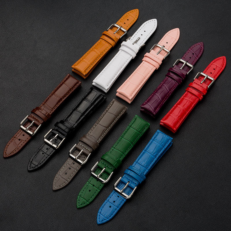 Retro High-Quality Leather Watch Strap, 12-24mm Universal Replacement Band with Metal Buckle for All Smart & Traditional Watch Brands