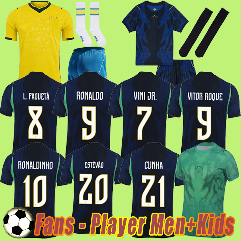26 27 World Cup brazil jersey 2026 soccer jersey Camiseta de futbol PAQUETA RAPHINHA brazil football shirt maillots VINI JR RICHARLISON men women kids NEYMAR Top