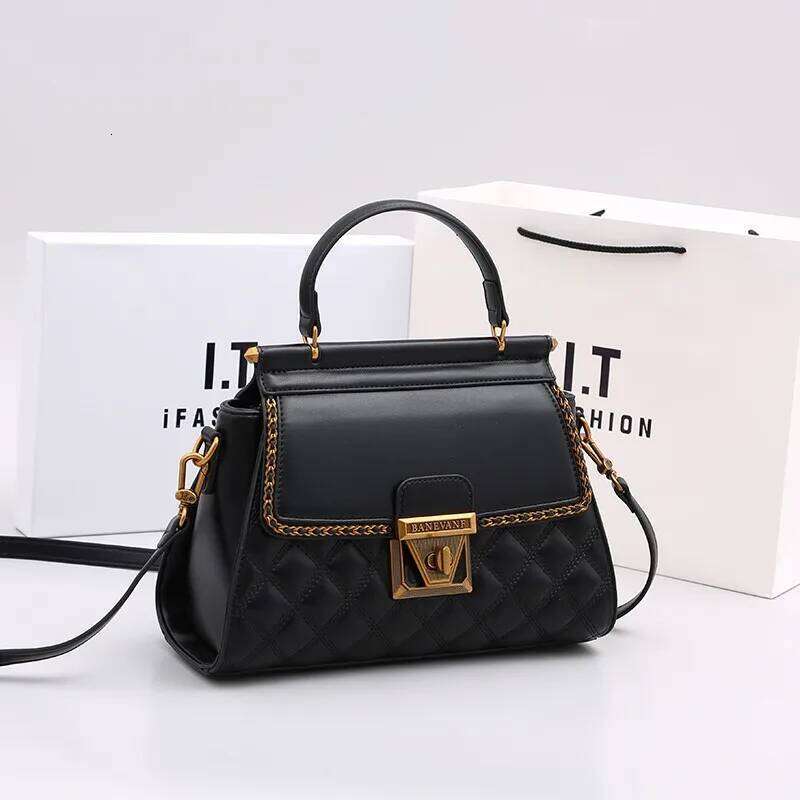 Women S Handbag New Autumn Winter High End Feeling Light Luxury Diamond Grid Small Square Bag Shoulder And Crossbody SENYY
