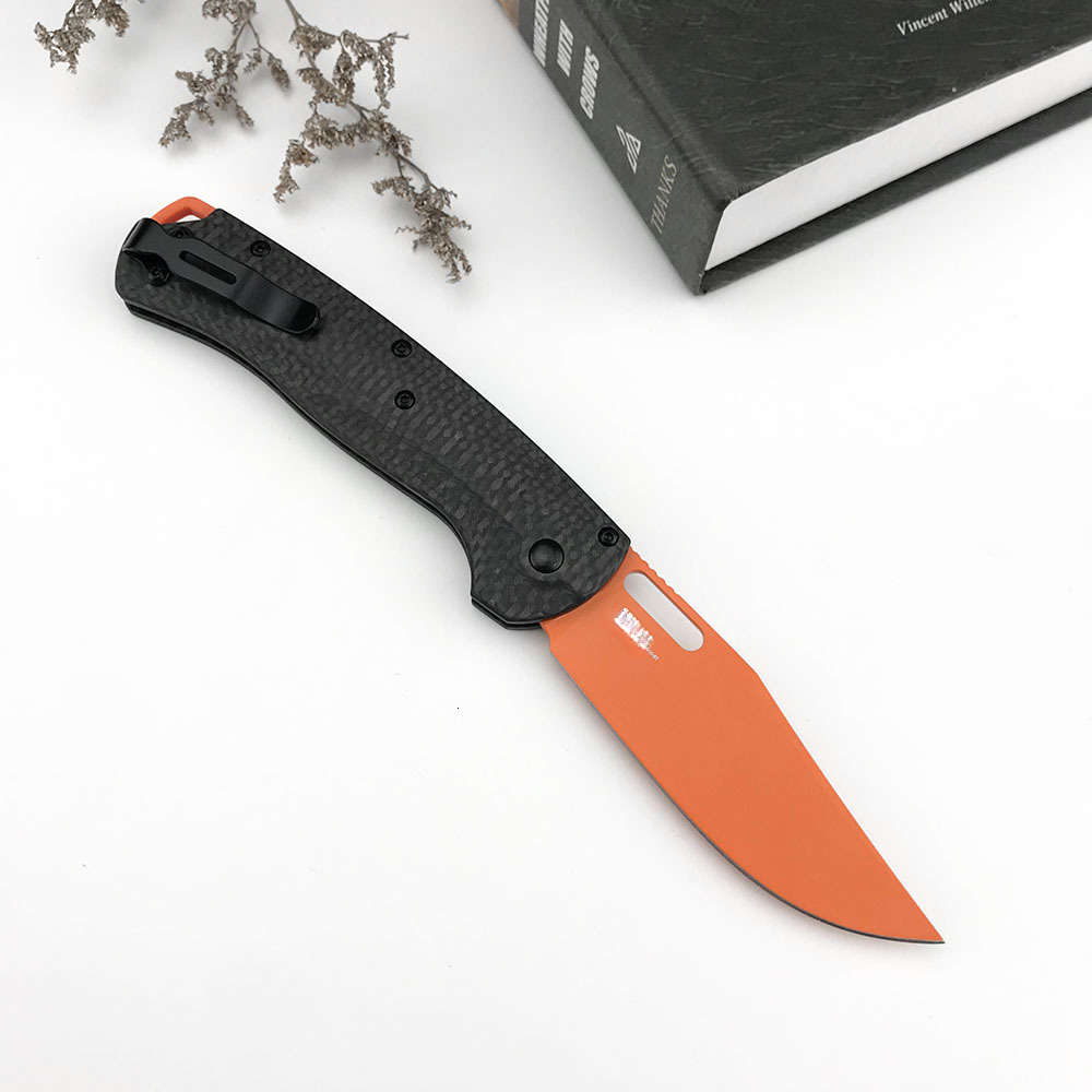 BM 15535 Folding Tactical Self Defense Pocket Knife Carbon Fiber/G10/Nylon Handle Outdoor EDC Flipper Knives Survival Hunt Knife
