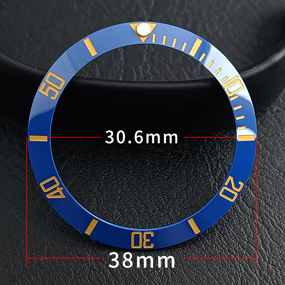 Watch Accessories Inclined 38Mm*30.6Mm Ceramic Bezel Suitable For 40.5Mm Case Replacement