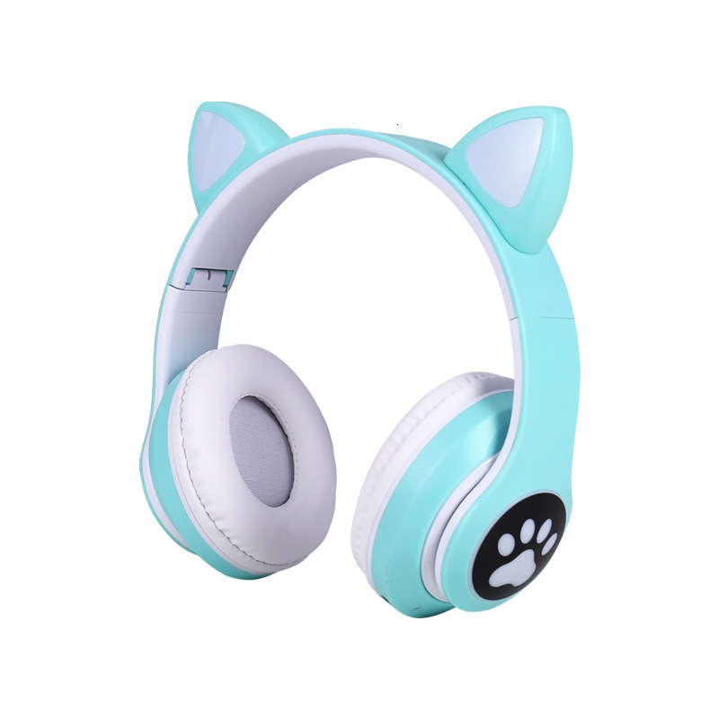 E-sports Headset Bluetooth Headset Cat-shaped Design - High Volume With Deep Bass Sound - Flashing Lights - Wireless Sports Card-type Insertable Headp