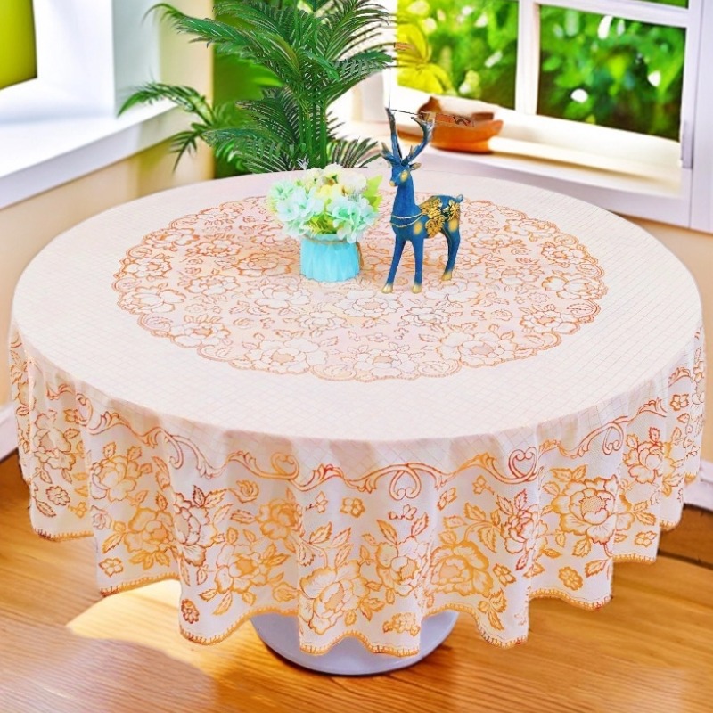 YL-38592 Custom Premium Tablecloth, Waterproof, Oil-proof, Wash-free, Rectangular Grid Tablecloth