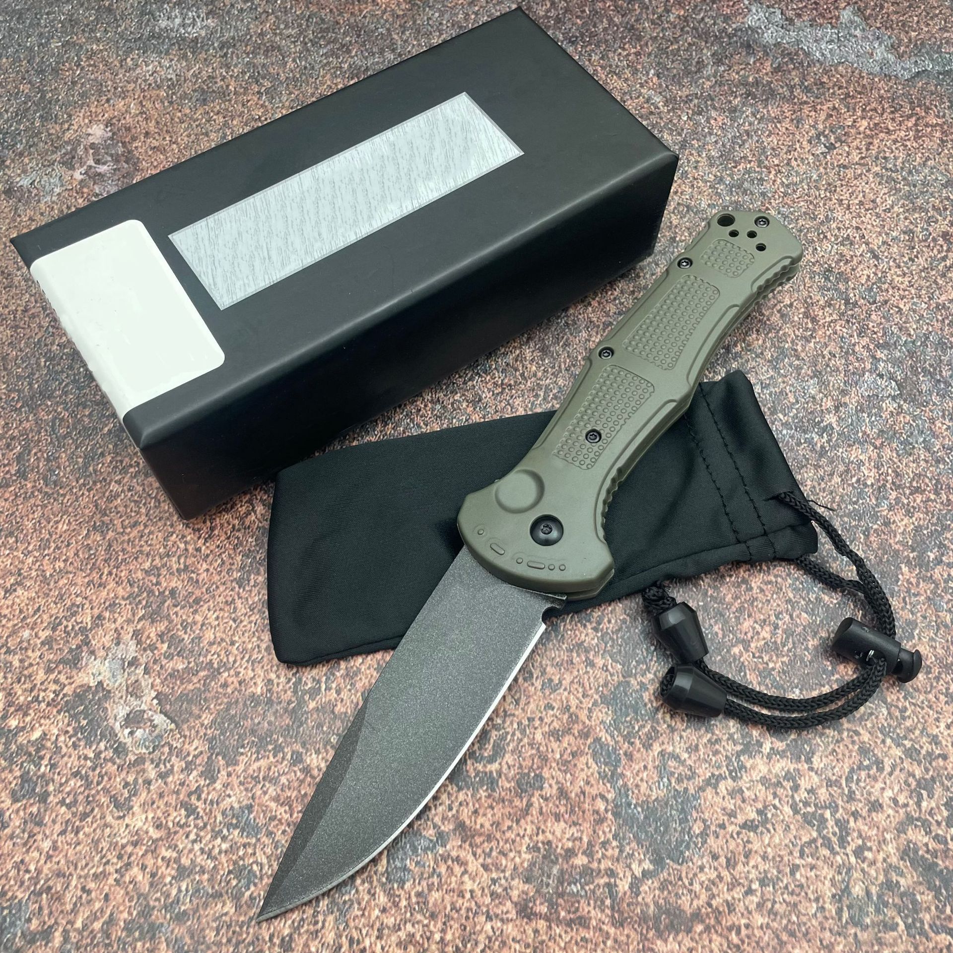 New BM 9070 Small Folding Knife EDC Camping Hiking Tools High Quality D2 Blade Nylon Fiber Handle Outdoor Pocket Knife