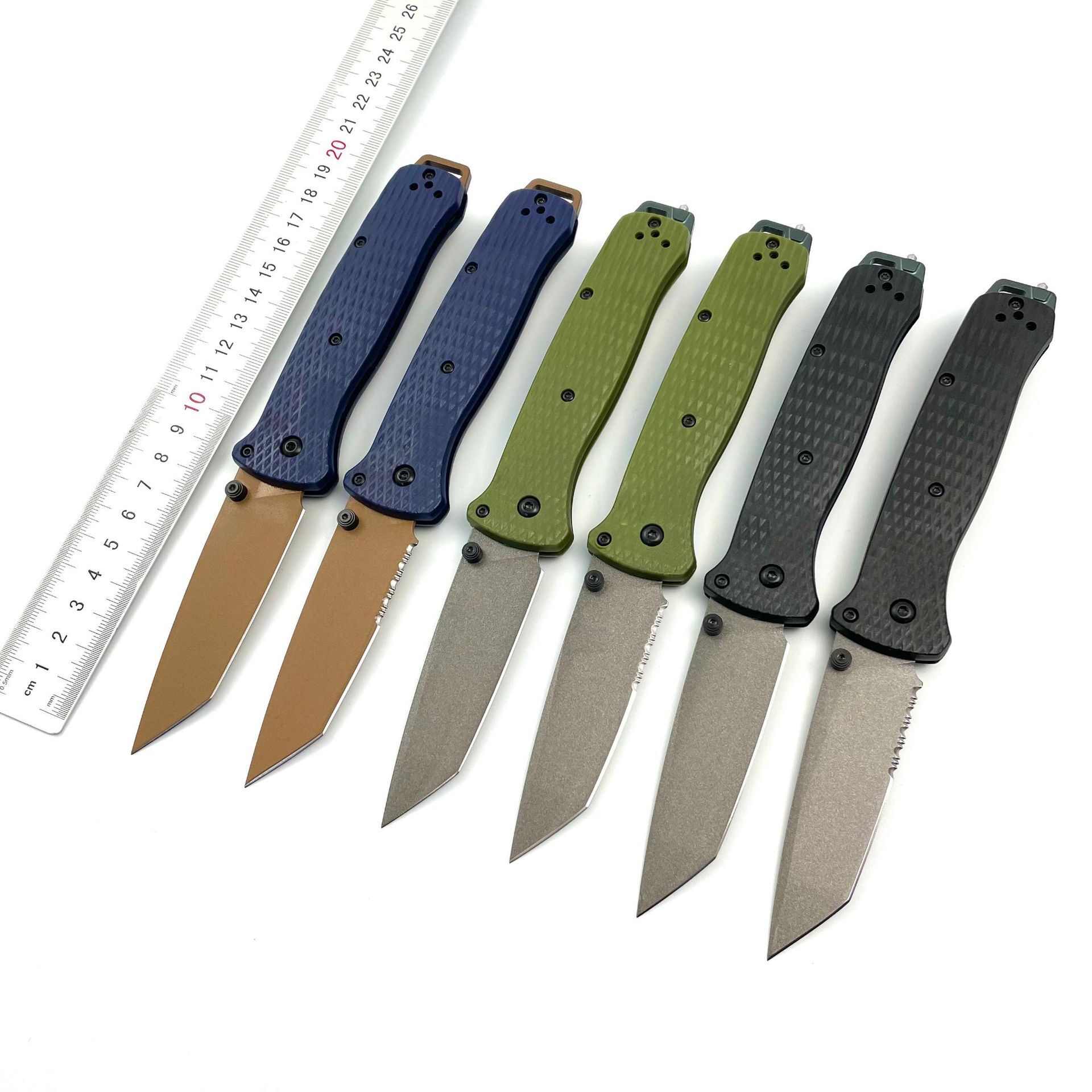 BM537 Bailout BM Knife Self Defense Pocket Knives Outdoor EDC Survival Flipper Folding Knife Camping Hunting Tool Nylon Handle