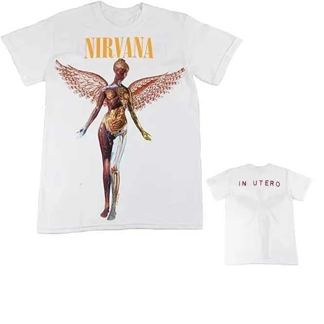 Nirvana in Utero Album Mens T-shirt Licensed Is for BoTH Men and Women Top Y2k 2026 SummerT260504