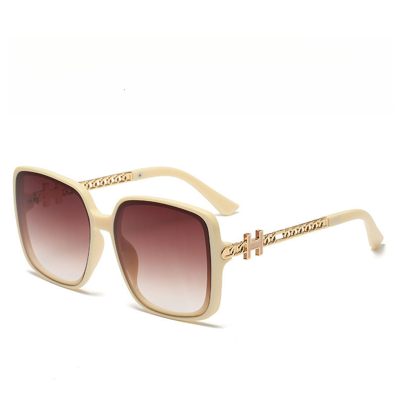 Designer Sunglasses New largeframe slimming UV protection sunglasses for women H orange fashion sunglasses Luxury brand sunglasses