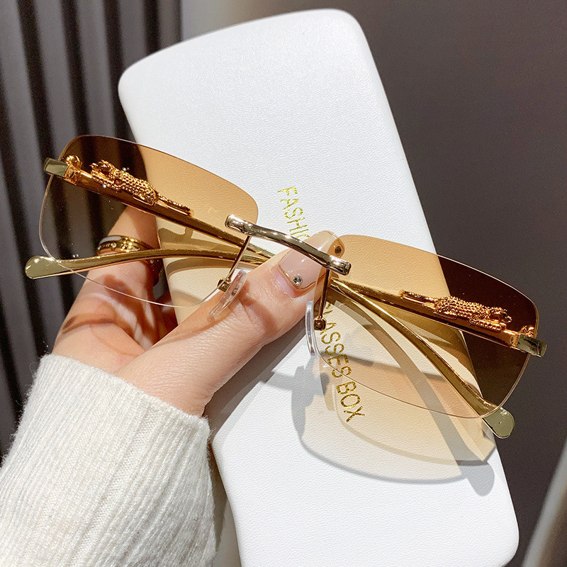 Luxury Brand Designer Sunglasses Personalized European And American Fashion Small Frame Hip-Hop Sunglasses High-End Men's Ins Glasses Internet Ce