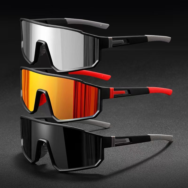 Luxury Brand Designer Unisex Oversized Windproof Sports Sunglasses UV400 Anti-Glare Reflective Mirror for Cycling Climbing Skiing Goggles Chic Stylish