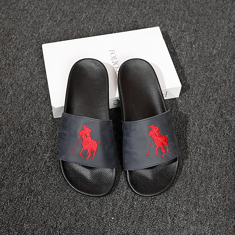 designer slippers 2026 Men's Hot Sale Outdoor Flip Flops, Casual Embroidered Fashion One-Strap Slides, Anti-Slip Wear-Resistant Summer Sandals