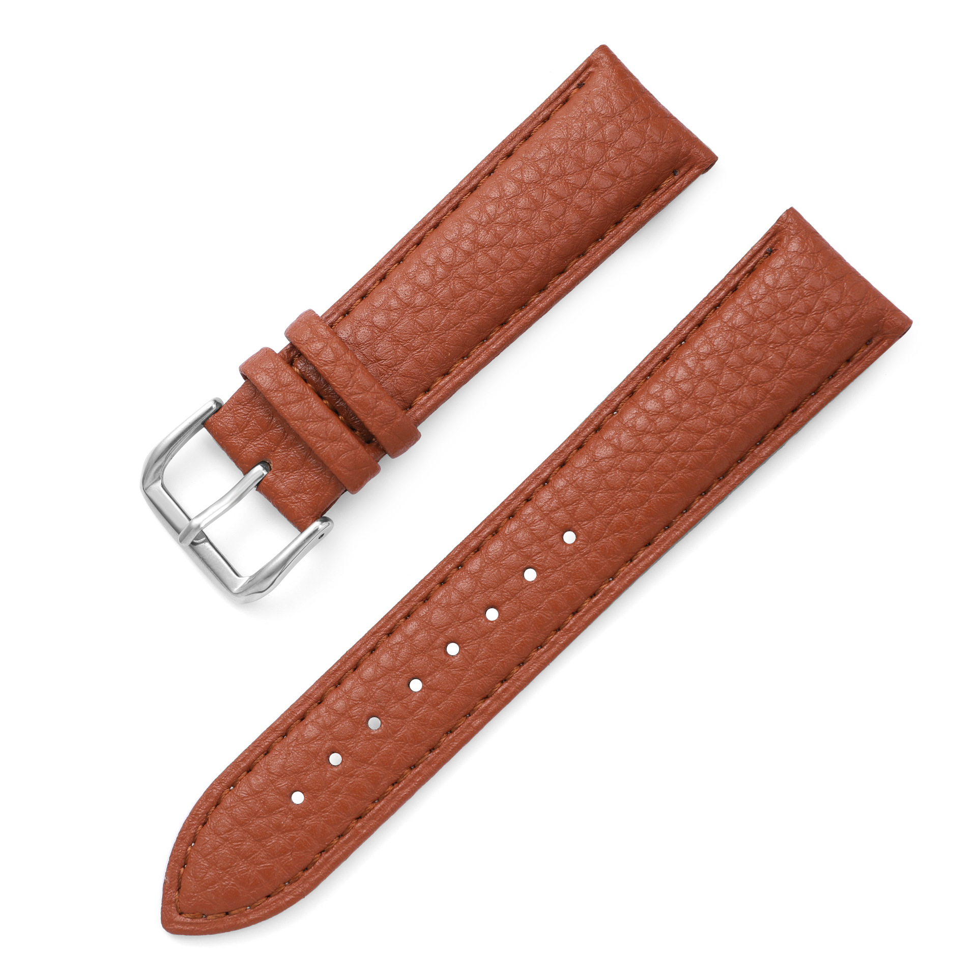 High-quality leather watch strap lychee grain universal replacement watch band for men and women Versatile 18mm to 22mm Widths