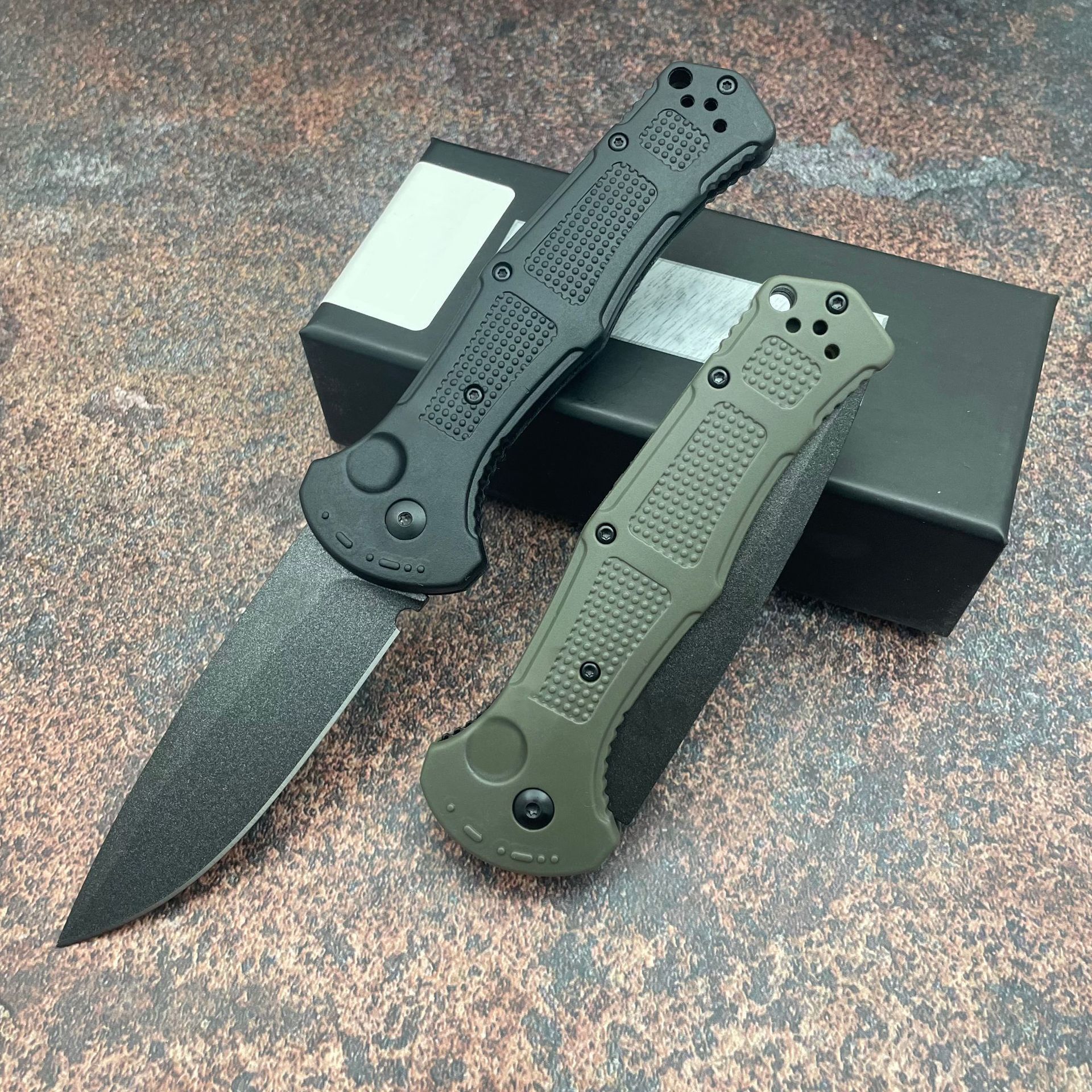 New BM 9070 Small Folding Knife EDC Camping Hiking Tools High Quality D2 Blade Nylon Fiber Handle Outdoor Pocket Knife