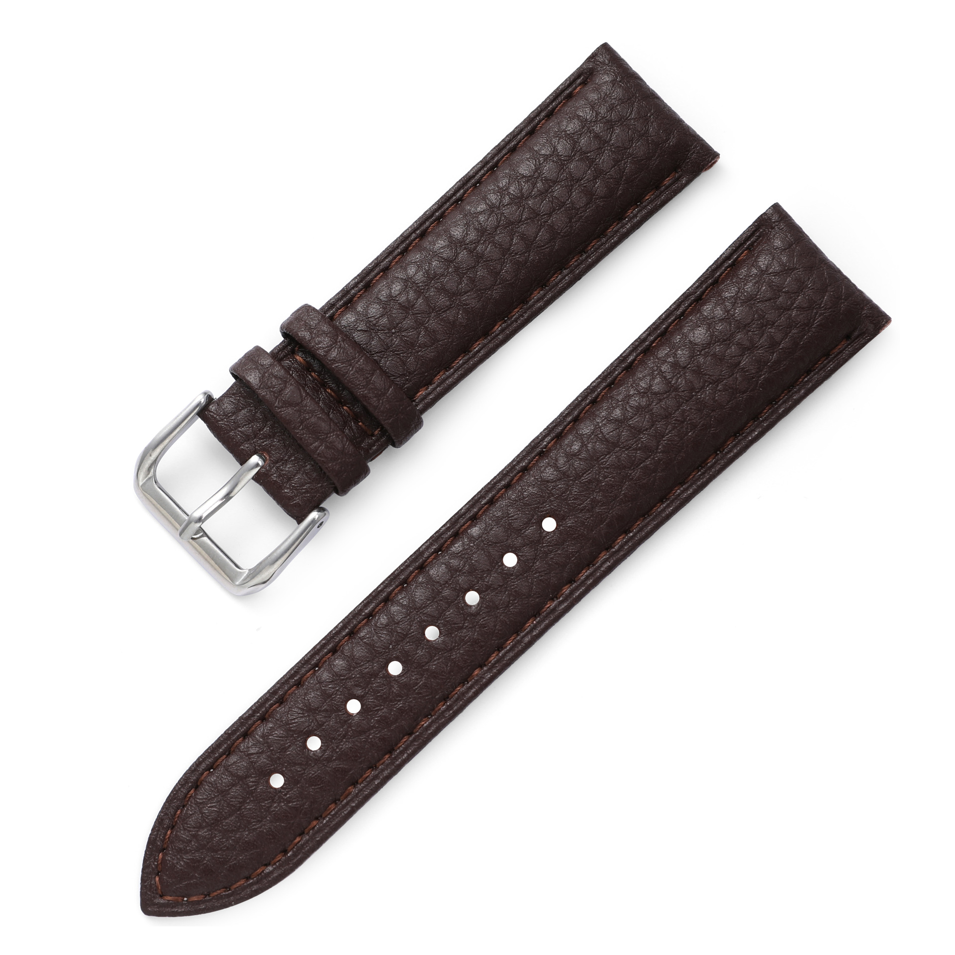High-quality leather watch strap lychee grain universal replacement watch band for men and women Versatile 18mm to 22mm Widths