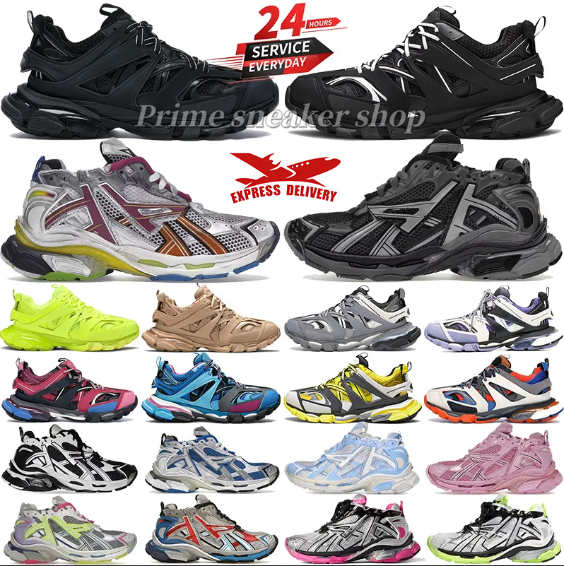 Designer Tracks 3 3.0 7.0 7.5 3xl Men Women Track Led Sneaker Platform Sneakers Luxury Paris Gomma Leather Trainer Extraordinary Outdoor Mens Trainers Dress Shoes
