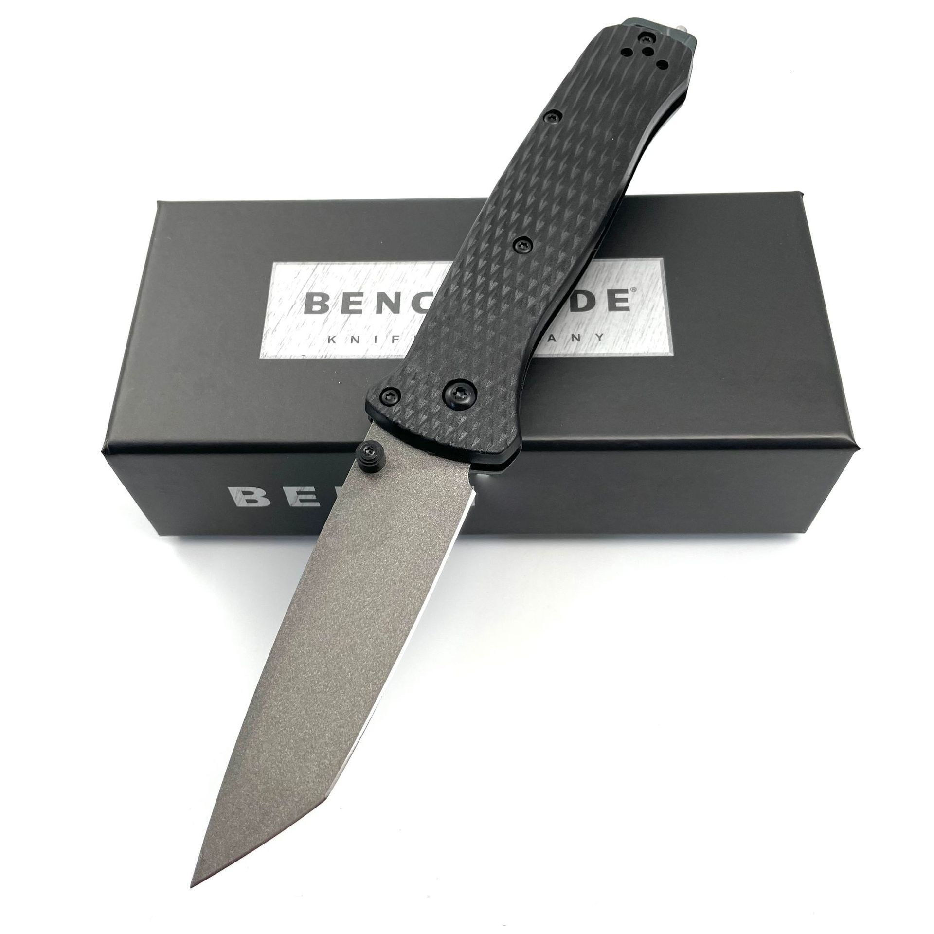 BM537 Bailout BM Knife Self Defense Pocket Knives Outdoor EDC Survival Flipper Folding Knife Camping Hunting Tool Nylon Handle