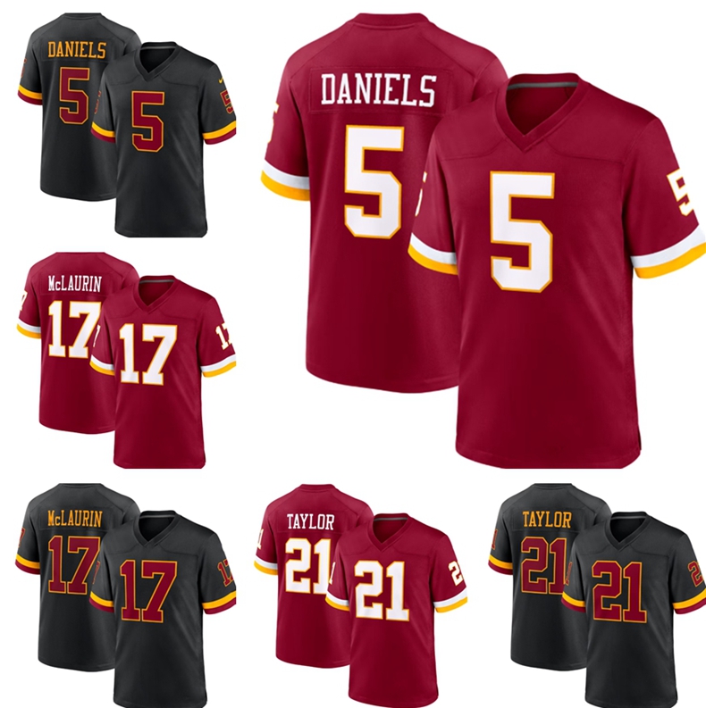 2026 New WashingtonS Commanders Jersey Jayden Daniels McLaurin Sainristil Taylor Football Jerseys