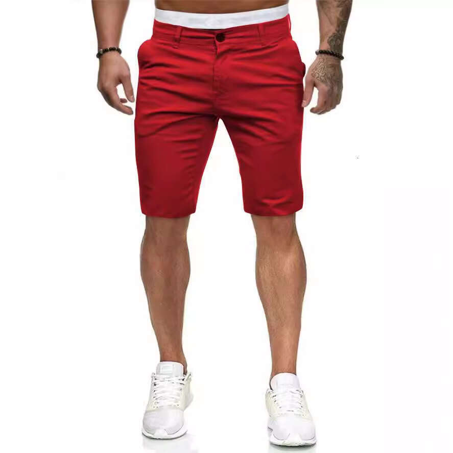 Summer New Casual Shorts for Men, European and American Style Slim Fit Men's Color Shorts Wholesale