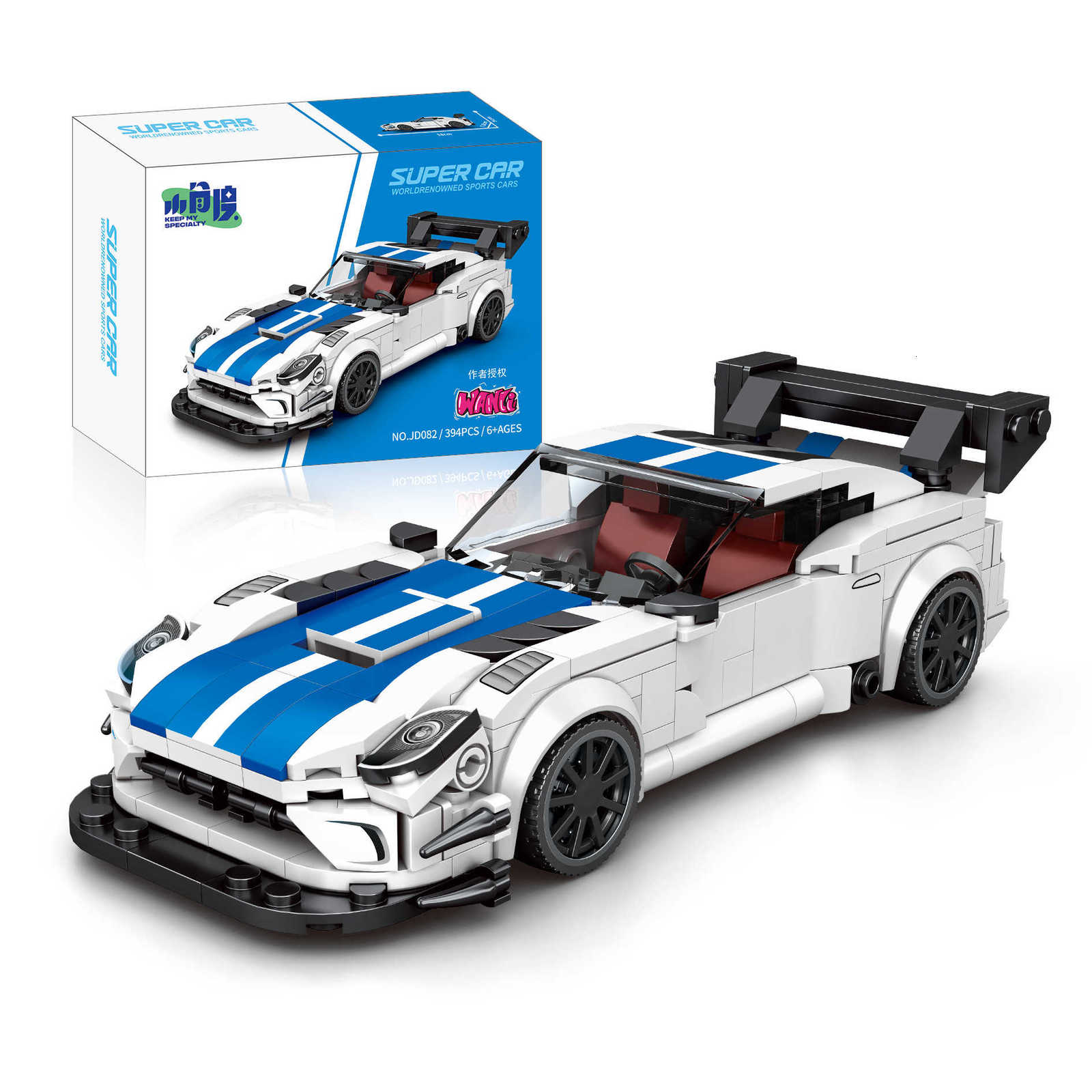 Small-angle eight-grid vehicle JD series speed car model small particle decorative figurine building blocks toy giftT251126