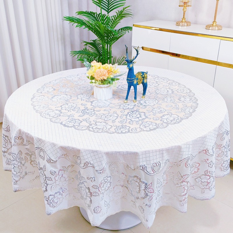 YL-38592 Custom Premium Tablecloth, Waterproof, Oil-proof, Wash-free, Rectangular Grid Tablecloth