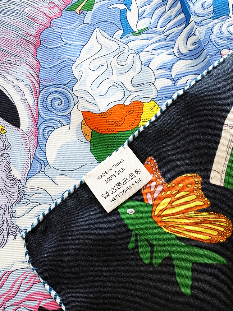 Scarf 90cm Silk Mulberry Shawls Handmade Rolled Scarfs Bag Bandana Twill Neck Hair Scarves Clothing Accessories - view 9
