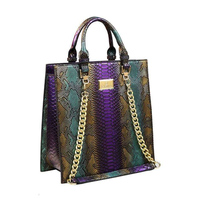 New Cowhide Leather Women Handbags Fashion Female Chain Serpentine Portable Tote Bag Ladies Shoulder Messenger Bags Luxury SENYY