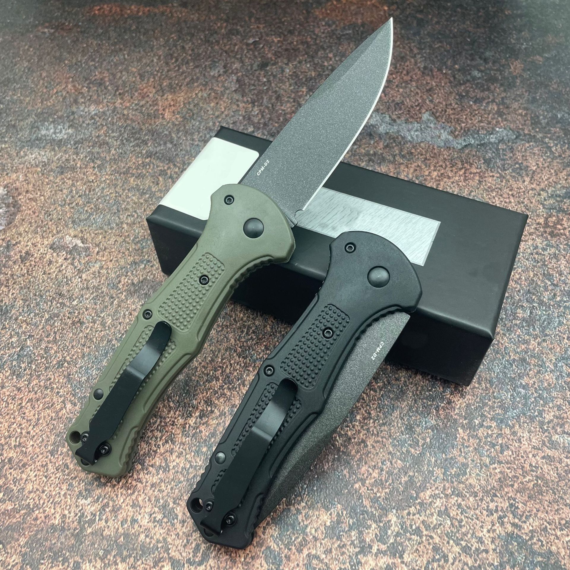 New BM 9070 Small Folding Knife EDC Camping Hiking Tools High Quality D2 Blade Nylon Fiber Handle Outdoor Pocket Knife